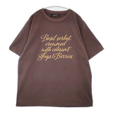 HUG O WaR Basil Sorbet Crowned with Vibrant Figs & Berries プリント 半袖Ｔシャツ カットソー ブラウン レディース ハグオーワー【中古】6-0522S♪