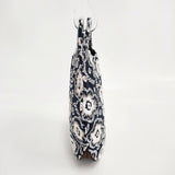 mina perhonen 新品 26SS candy flower uzura bag 定価16500円 aes9395 刺繍 うずらバッグ トートバッグ ネイビー ホワイト レディース ミナペルホネン【中古】6-0416G◎