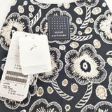 mina perhonen 新品 26SS candy flower uzura bag 定価16500円 aes9395 刺繍 うずらバッグ トートバッグ ネイビー ホワイト レディース ミナペルホネン【中古】6-0416G◎