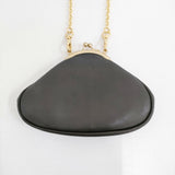 R&D.M.Co- CLASP IN CLASP BAG レザー がま口バッグ 定価58080円 ポシェット ブラック レディース オールドマンズテーラー【中古】6-0421G♪
