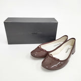 repetto Cendrillon エナメル パテント サイズ38 1/2 バレエシューズ ブラウン レディース レペット【中古】6-0423G◎