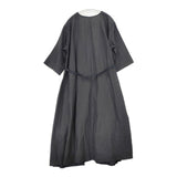 YLEVE リネン カシュクール 羽織り ローブ 168-9155057 ワンピース ブラック レディース イレーヴ【中古】6-0605M∞