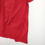 quitan 未使用品 ロングシャツ 557-2250002 サイドスリット ドルマンスリーブ ワンピース 長袖シャツ レッド レディース キタン【中古】6-0428M♪