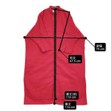 quitan 未使用品 ロングシャツ 557-2250002 サイドスリット ドルマンスリーブ ワンピース 長袖シャツ レッド レディース キタン【中古】6-0428M♪