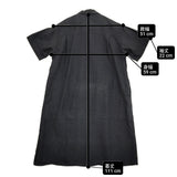 MHL. FADED LINEN COTTON PLAINWEAVE サイズ2 定価38940円 開襟シャツドレス ワンピース 25SS ブラック レディース エムエイチエル【中古】6-0428S♪