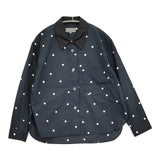 MARGARET HOWELL SHEER COTTON POPLIN サイズ1 定価37400円 578-5153004 ドット 長袖シャツ 25SS Dネイビー レディース マーガレットハウエル【中古】6-0428M♪