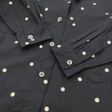 MARGARET HOWELL SHEER COTTON POPLIN サイズ1 定価37400円 578-5153004 ドット 長袖シャツ 25SS Dネイビー レディース マーガレットハウエル【中古】6-0428M♪