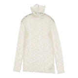 Spick and Span シュリンクレースハイネックプルオーバー 定価9350円 カットソー 25SS オフホワイト レディース スピックアンドスパン【中古】6-0428M♪