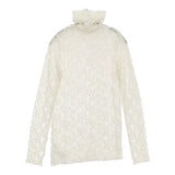 Spick and Span シュリンクレースハイネックプルオーバー 定価9350円 カットソー 25SS オフホワイト レディース スピックアンドスパン【中古】6-0428M♪