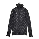 Spick and Span シュリンクレースハイネックプルオーバー 定価9350円 カットソー 25SS ブラック レディース スピックアンドスパン【中古】6-0428M♪