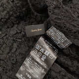 Spick and Span シュリンクレースハイネックプルオーバー 定価9350円 カットソー 25SS ブラック レディース スピックアンドスパン【中古】6-0428M♪