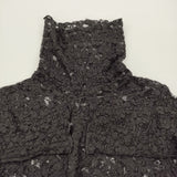 Spick and Span シュリンクレースハイネックプルオーバー 定価9350円 カットソー 25SS ブラック レディース スピックアンドスパン【中古】6-0428M♪