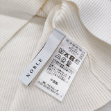 NOBLE ボタンディテールタイトリブニット 定価15400円 セーター ニット 25SS ホワイト レディース ノーブル【中古】6-0428M♪