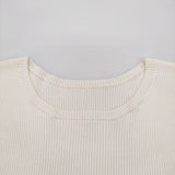 NOBLE ボタンディテールタイトリブニット 定価15400円 セーター ニット 25SS ホワイト レディース ノーブル【中古】6-0428M♪
