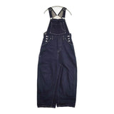 mina perhonen always デニムサロペットパンツ コットンリネン dn4493 サイズ36 オーバーオール ネイビー レディース ミナペルホネン【中古】6-0617M∞