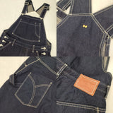 mina perhonen always デニムサロペットパンツ コットンリネン dn4493 サイズ36 オーバーオール ネイビー レディース ミナペルホネン【中古】6-0617M∞