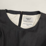 YAECA WRITE タックドレス 90705 リネンレーヨン ノースリーブ ワンピース チャコールグレー CHARCOAL レディース ヤエカ ライト【中古】6-0719M∞