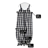 ROBE de PEAU チェック オーバーオール サロペット ブラック ホワイト レディース ローブデポー【中古】6-0719M∞