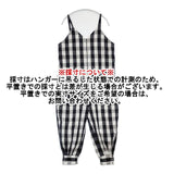 ROBE de PEAU チェック オーバーオール サロペット ブラック ホワイト レディース ローブデポー【中古】6-0719M∞