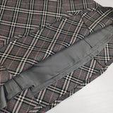 BURBERRY BLUE LABEL ベルト付き チェック ウール スカート グレー レディース バーバリーブルーレーベル【中古】6-1003T∞