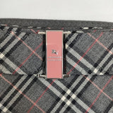 BURBERRY BLUE LABEL ベルト付き チェック ウール スカート グレー レディース バーバリーブルーレーベル【中古】6-1003T∞