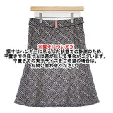 BURBERRY BLUE LABEL ベルト付き チェック ウール スカート グレー レディース バーバリーブルーレーベル【中古】6-1003T∞