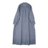 SM2 Samansa Mos2 SM2 タックワンピース 定価10890円 リネン バンドカラーシャツワンピース サイズM ワンピース 25AW ブルーグレー レディース サマンサモスモス【中古】6-0609M△