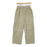 TSUHARU by Samansa Mos2 SM2 SKB-1406393 リネンコットン 製品洗い パンツ グリーン レディース ツハルバイ サマンサモスモス【中古】6-0605M∞