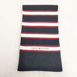 TOMMY HILFIGER 新品 ボーダー 69J9777 マフラー ネイビー ホワイト メンズ トミーヒルフィガー【中古】6-0911T◎