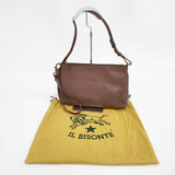IL BISONTE イタリア製 レザー ショルダーバッグ ブラウン レディース イルビゾンテ【中古】6-0809G∞