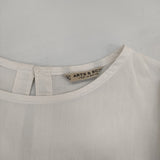 ARTS&SCIENCE 058-L668-068 コットン ギャザースリーブ プルオーバーシャツ サイズ1 ブラウス シャツ アイボリー レディース アーツ&サイエンス【中古】6-0511M△