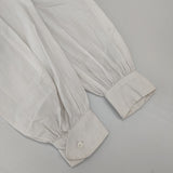 ARTS&SCIENCE 058-L668-068 コットン ギャザースリーブ プルオーバーシャツ サイズ1 ブラウス シャツ アイボリー レディース アーツ&サイエンス【中古】6-0511M△