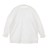ARTS&SCIENCE 051-L694-080 コットン ギャザースリーブ プルオーバーシャツ サイズ1 ブラウス シャツ ホワイト レディース アーツ&サイエンス【中古】6-0511M△