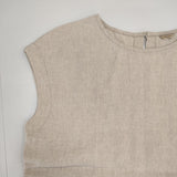 ARTS&SCIENCE リネン サイズ1 031-L663-131 フレンチスリーブ ブラウス シャツ ベージュ レディース アーツ&サイエンス【中古】6-0522S♪