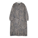 mina perhonen kaiku カイク ヘリンボーン 柄 ノーカラーコート 定価132000円 サイズ36 ブルー グレー レディース ミナペルホネン【中古】6-0505T♪