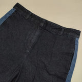 PS Paul Smith インディゴ ストレッチ バイカラー サイドライン デニムパンツ ネイビー レディース ピーエスポールスミス【中古】6-0902G∞