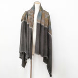 avant toi SCARF カシミヤシルク スカーフ 定価165000円 イタリア製 大判 ストール 25AW チャコールグレー レディース アヴァントワ【中古】6-0418T♪
