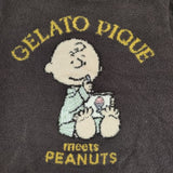 GELATO PIQUE HOMME/PEANUTS ジャガードプルオーバー ルームウェア セーター ニット ブラウン メンズ ジェラートピケ オム/ピーナッツ【中古】6-1003M∞