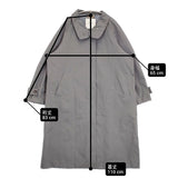 JOURNAL STANDARD L'essage NALYAスタンドロングコート 定価60500円 サイズ36 ステンカラーコート 26SS グレー レディース ジャーナルスタンダードレサージュ【中古】6-0428M♪