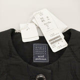 mina perhonen wind wave aca6792 サイズ38 定価132000円 コットンウール ノーカラー コート 24AW ブラック レディース ミナペルホネン【中古】6-0825T♪