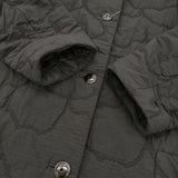 mina perhonen wind wave aca6792 サイズ38 定価132000円 コットンウール ノーカラー コート 24AW ブラック レディース ミナペルホネン【中古】6-0825T♪