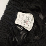 tricot COMME des GARCONS チュール レース 花柄刺繍 ティアード ギャザー ロングスカート AD1997 ブラック レディース トリココムデギャルソン【中古】6-0525G△