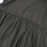 nest Robe 01231-1293 UpcycleLino レース襟付きワンピース コットンリネン シャツワンピース サイズF ワンピース ブラック レディース ネストローブ【中古】6-0525M△