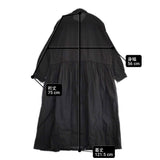 nest Robe 01231-1293 UpcycleLino レース襟付きワンピース コットンリネン シャツワンピース サイズF ワンピース ブラック レディース ネストローブ【中古】6-0525M△