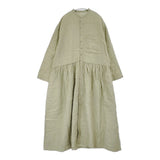 nest Robe 01221-1180 リネン近江晒 前開きシャツワンピース 日本製 サイズF ワンピース ライトグリーン レディース ネストローブ【中古】6-0609M△