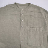 nest Robe 01221-1180 リネン近江晒 前開きシャツワンピース 日本製 サイズF ワンピース ライトグリーン レディース ネストローブ【中古】6-0609M△