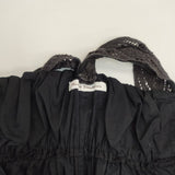 Merceria Dressterior レース コットン オーバーオール サロペット ブラック レディース メルチェリアドレステリア【中古】6-0605M∞
