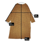 根々 ドビーフラワー 花柄 群言堂 石見銀山 ワンピース ブラウン レディース 根々【中古】6-0902M∞