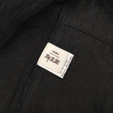 gungendo ワークワンピース 石見銀山 コットン 袖リブ 日本製 ワンピース ブラック レディース 群言堂【中古】6-0525M△