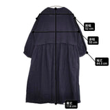 根々 タック 群言堂 石見銀山 21132302 コットン ワンピース ネイビー 濃紺 レディース 根々【中古】6-1003M∞